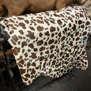 TAXIDERMY NATURAL COWHIDE WITH FAUX PATTERN